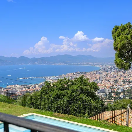 Willa Exclusive Au Sommet De Cannes, 8 Chambres, Double Piscine, Vue Sur La *